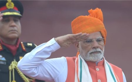 श्री नरेन्द्र मोदीजी ने लाल किले पर फहराया तिरंगा, ‘नया भारत’