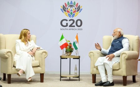 प्रधानमंत्री जॉर्जिया मेलोनी के साथ श्री नरेन्द्र मोदी की बैठक।