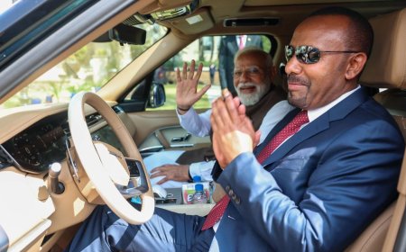 इथियोपिया से विदा होते समय हवाई अड्डे पर आने के लिए प्रधानमंत्री अबी अहमद अली का भी आभारी हूं:- नरेन्द्र मोदी