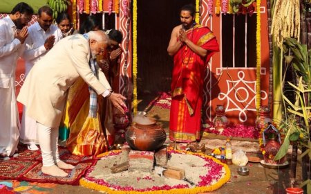 प्रधानमंत्री मोदी ने पोंगल के उत्सव में भाग लिया।