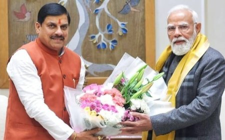 प्रधानमंत्री श्री नरेन्द्र मोदी जी से मुख्यमंत्री डॉ. मोहन यादव ने गुरूवार को नई दिल्ली में सौजन्य भेंट कर मार्गदर्शन प्राप्त किया।