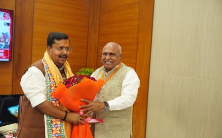 भारतीय जनता पार्टी के राष्ट्रीय अध्यक्ष श्री नितिन नवीन जी के पदभार ग्रहण करने पर भाजपा प्रदेश अध्यक्ष व विधायक श्री हेमंत खण्डेलवाल ने मंगलवार को नई दिल्ली में दी।