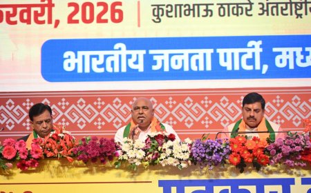 भारतीय जनता पार्टी द्वारा मंगलवार को कुशाभाऊ ठाकरे सभागार में केंद्रीय बजट 2026 को लेकर महत्वपूर्ण पत्रकार-वार्ता आयोजित की गई।