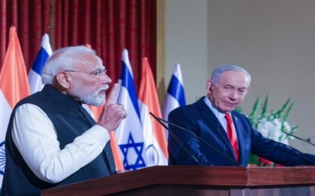 इज़राइल के प्रधानमंत्री के साथ जॉइंट प्रेस स्टेटमेंट के दौरान प्रधानमंत्री का प्रेस स्टेटमेंट