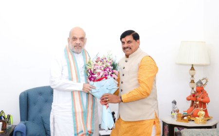 केंद्रीय गृह एवं सहकारिता मंत्री श्री अमित शाह जी से गुरूवार को नई दिल्ली में मध्यप्रदेश के मुख्यमंत्री डॉ. मोहन यादव ने सौजन्य भेंट की।