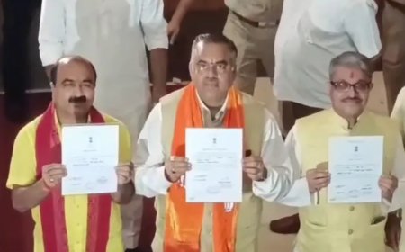 भारतीय जनता पार्टी के राष्ट्रीय महासचिव व नवनिर्वाचित राज्यसभा सांसद श्री तरूण चुघ, श्री रजनीश अग्रवाल एवं श्री महेश केवट ने गुरूवार को मध्यप्रदेश विधानसभा पहुंचकर निर्वाचन पदाधिकारी से राज्यसभा सांसद निर्वाचित होने का प्रमाण-पत्र प्राप्त किया।